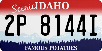 ID license plate 2P8144I