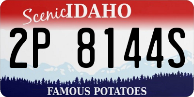 ID license plate 2P8144S