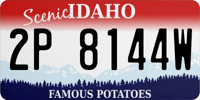 ID license plate 2P8144W