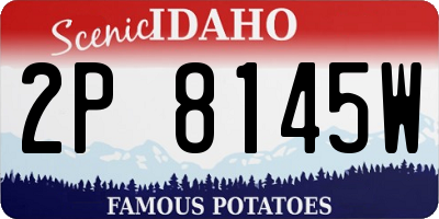 ID license plate 2P8145W