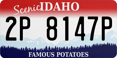 ID license plate 2P8147P