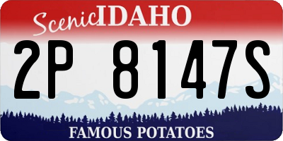 ID license plate 2P8147S