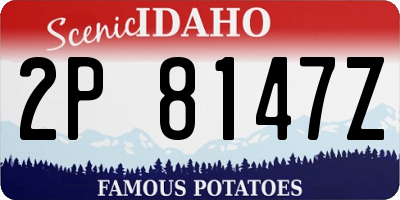 ID license plate 2P8147Z