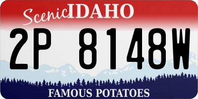 ID license plate 2P8148W