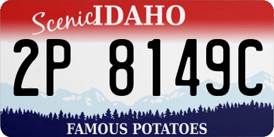 ID license plate 2P8149C