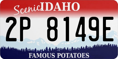 ID license plate 2P8149E