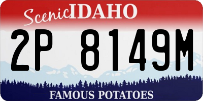 ID license plate 2P8149M