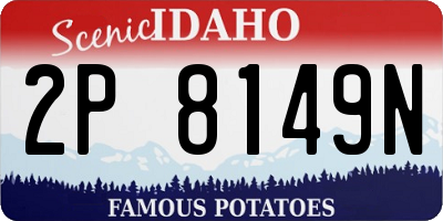 ID license plate 2P8149N