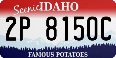 ID license plate 2P8150C