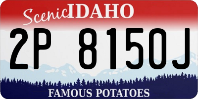 ID license plate 2P8150J