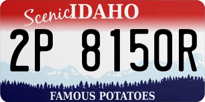 ID license plate 2P8150R