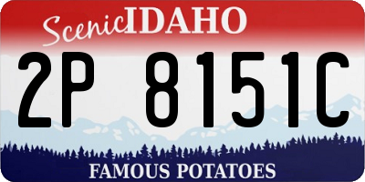 ID license plate 2P8151C