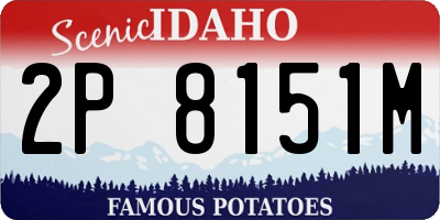 ID license plate 2P8151M