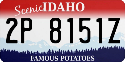 ID license plate 2P8151Z