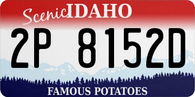 ID license plate 2P8152D
