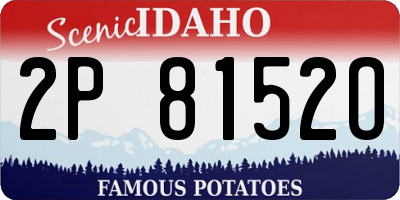 ID license plate 2P8152O