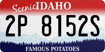 ID license plate 2P8152S