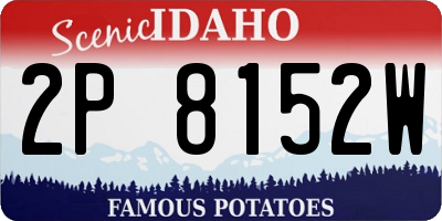 ID license plate 2P8152W