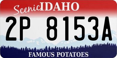 ID license plate 2P8153A