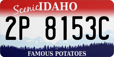 ID license plate 2P8153C
