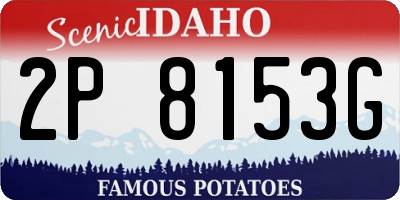 ID license plate 2P8153G