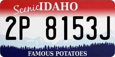 ID license plate 2P8153J