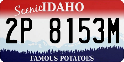 ID license plate 2P8153M