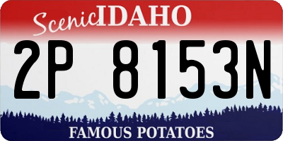 ID license plate 2P8153N