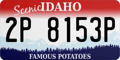 ID license plate 2P8153P