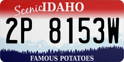 ID license plate 2P8153W