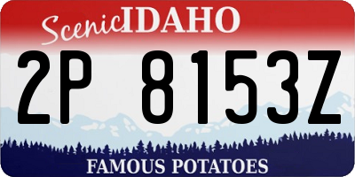 ID license plate 2P8153Z