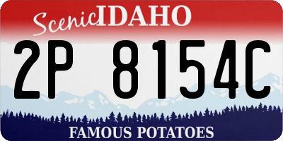 ID license plate 2P8154C