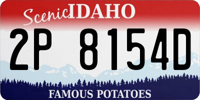 ID license plate 2P8154D