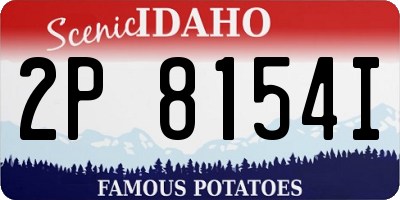 ID license plate 2P8154I