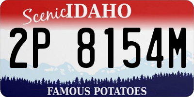 ID license plate 2P8154M