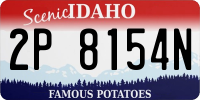 ID license plate 2P8154N