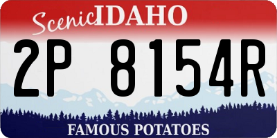 ID license plate 2P8154R