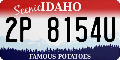 ID license plate 2P8154U