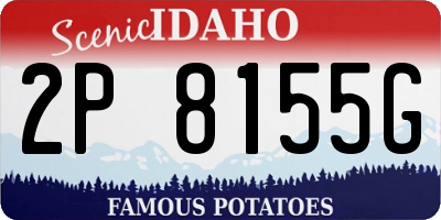 ID license plate 2P8155G