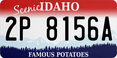 ID license plate 2P8156A