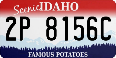 ID license plate 2P8156C
