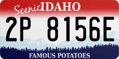 ID license plate 2P8156E