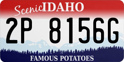 ID license plate 2P8156G