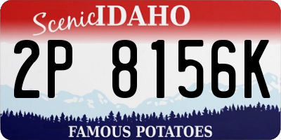 ID license plate 2P8156K