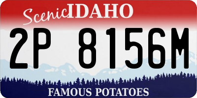 ID license plate 2P8156M