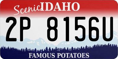 ID license plate 2P8156U