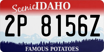 ID license plate 2P8156Z