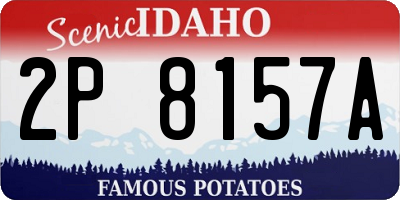 ID license plate 2P8157A