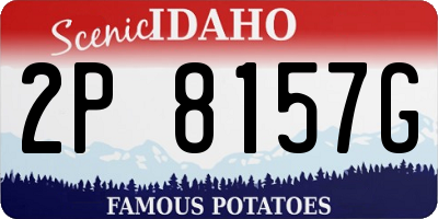ID license plate 2P8157G