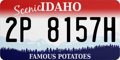 ID license plate 2P8157H